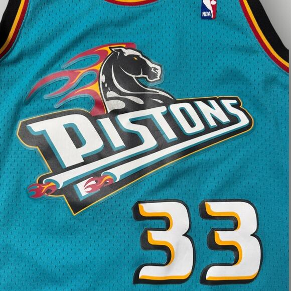 Mitchell & Ness Grant Hill #33 Detroit Pistons Hardwood Classics Jersey sz L - Picture 3 of 8